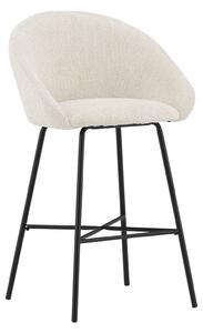 Barová židle Velvet, 2ks, bílá, 54x59x96
