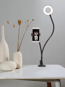 TOP-LIGHT LED stolní lampa s držákem na telefon NECK C, 5W, teplá bílá-studená bílá, černá Neck C