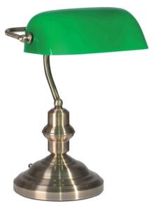 TOP-LIGHT Stolní lampa v bankéřském stylu OFFICE BANK Z, 1xE27, 60w, zelená Office bank Z
