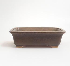 E-bonsai Keramická bonsai miska 17,5 x 14 x 5 cm hnědá