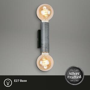 BRILONER Retro nástěnné svítidlo, 16 cm, bez 2x E27, max. 10 W, antická stříbrná BRI 3710-024