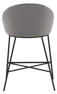 Barová židle Velvet, tmavě šedá, 57x58.5x97