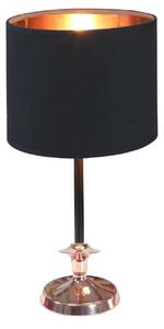 CLX Moderní stolní lampa RIOJA, 1xE14, 40W, černá, měděná 41-38784