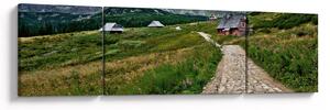 Obraz - Horská krajina s domečky (170x50 cm)