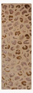 Ručně všívaný běhoun's viskózovým povrchem Leopard Print