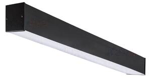 KANLUX Stropní osvětlení pro LED trubice T8 AMADEUS, 1xG13, 36W, 124x6,9x6cm, černé, mikroprizmatický difuz 28447