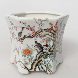 E-bonsai Keramická bonsai miska 10,5 x 9,5 x 9 cm bílá