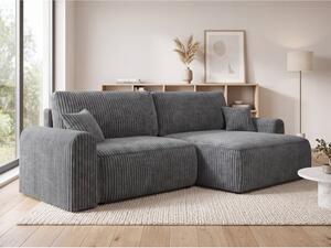 Rozkládací oboustranná sedací souprava do L NORDEN TILIA 250x140 cm, šedomodrá