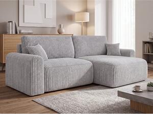 Rozkládací oboustranná sedací souprava do L NORDEN TILIA 250x140 cm, světle šedá