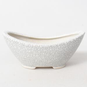 E-bonsai Keramická bonsai miska 12,5 x 6,5 x 5,5 cm raku