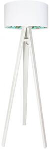 TEXTILO Dřevěná dětská stojací lampa KIDS ANIMAL, 1xE27, 60W, bílá, sova 030p-262w-40cm
