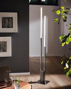 EGLO Chytrá LED stojací lampa FRAIOLI-Z, 2x17W, teplá bílá-studená bílá, RGB, stříbrná 900078