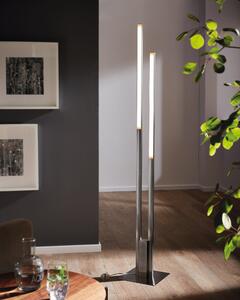 EGLO Chytrá LED stojací lampa FRAIOLI-Z, 2x17W, teplá bílá-studená bílá, RGB, stříbrná 900078
