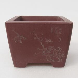 E-bonsai Mini bonsai miska 6 x 6 x 4,5 cm hnědá