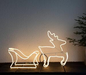 POLAR LED vánoční dekorační doplněk se sobem a sáňkami NEOLED, 25,8W 807-42