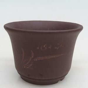 E-bonsai Keramická bonsai miska 9,5 x 9,5 x 6,5 cm hnědá