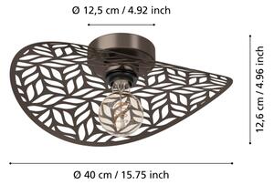 Eglo 44123 - Stropní svítidlo SWABY 1xE27/60W/230V pr. 40 cm bronzová