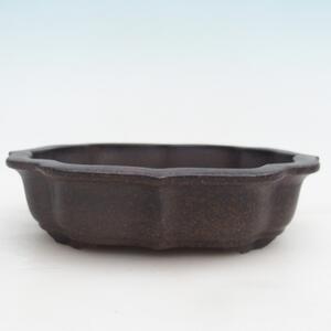E-bonsai Keramická bonsai miska 16,5 x 13 x 4 cm hnědookrová