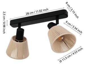 Eglo 44139 - Bodové svítidlo SEAGARD 2xE14/40W/230V béžová/černá