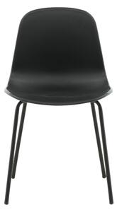 Jídelní židle Arctic, 2ks, černá, S49xD47,5xV82