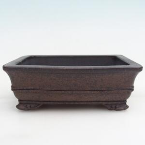 E-bonsai Keramická bonsai miska 15,5 x 11,5 x 5 cm hnědookrová