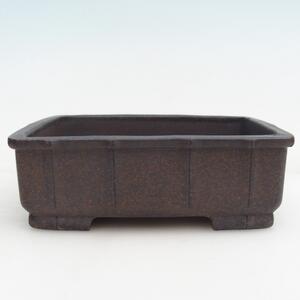 E-bonsai Keramická bonsai miska 15 x 10,5 x 5 cm hnědookrová