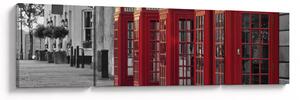 Obraz - Londýnské telefonní budky (170x50 cm)