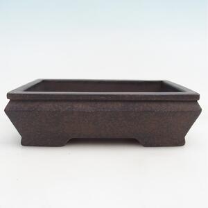 E-bonsai Keramická bonsai miska 15,5 x 11 x 4,5 cm hnědookrová
