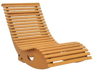 Houpací křeslo Outsunny, Dřevěné houpací lehátko, Zahradní lehátko, Ergonomické houpací křeslo s tvarem S, Ochrana proti naklonění, nosnost až 120 kg
