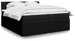 Box spring postel s matrací černá 200x200 cm textil 3287579