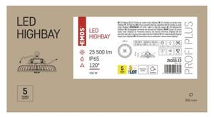 EMOS LED průmyslové závěsné svítidlo HIGHBAY PROFI PLUS, 150W, denní bílá, 120°, IP65 ZU215.12