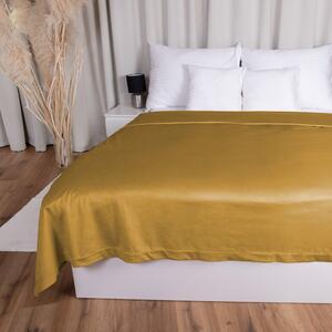 Biante Sametový přehoz na postel Velvet Premium SVP-009 Hořčicový 140x200 cm