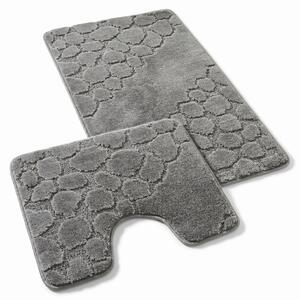 Kvalitex Koupelnová a WC předložka kamínky šedé SADA 60 x 100 cm + 60 x 50 cm