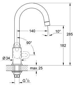 GROHE 31222000 - Dřezová baterie BAULOOP lesklý chrom