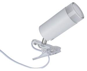 LUTEC Flexibilní stmívatelná LED chytrá lampa KLIPA s klipem a RGB funkcí, GU10, 4,7W, šedá 8505401446