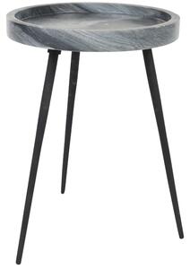 White Label Mramorový odkládací stolek KARRARA 33 cm