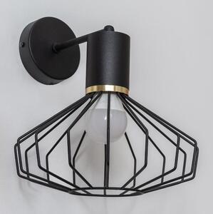 Nástěnná lampa SOLANO 1xE27/15W/230V černá/zlatá