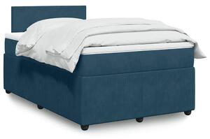Box spring postel s matrací modrá 120 x 190 cm samet 3287684