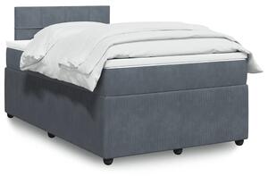 Box spring postel s matrací tmavě šedý 120x190 cm samet 3287687