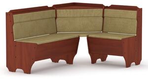 Rohová lavice KORSIKA (Barva dřeva: kalvados, Materiál potahu: tkanina - toronto brown)