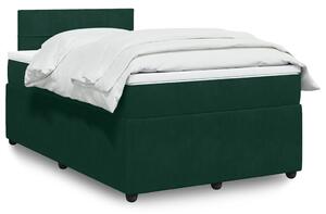 Box spring postel s matrací tmavě zelená 120x190 cm samet 3287689
