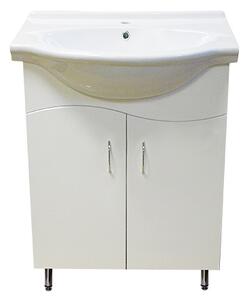 Koupelnová skříňka s keramickým umyvadlem Vlnka 55 ZV - A-Interiéry