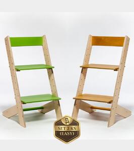 Lucas Wood Style - rostoucí židle EASY LINE zvýhodněný set 2 ks - zelená + buk