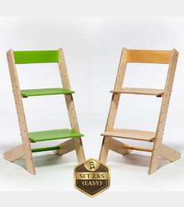 Lucas Wood Style - rostoucí židle EASY LINE zvýhodněný set 2 ks - zelená + přírodní
