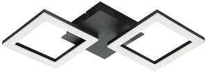 EGLO Chytré LED stropní osvětlení PARANDAY-Z, 15,5W, teplá bílá-studená bílá, černé, hranaté 900315