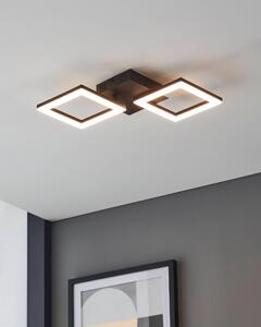 EGLO Chytré LED stropní osvětlení PARANDAY-Z, 15,5W, teplá bílá-studená bílá, černé, hranaté 900315