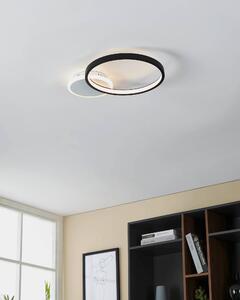 EGLO LED designové stropní světlo GAFARES, 15W, teplá-studená bílá, kulaté, černé 900421