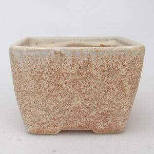 E-bonsai Keramická bonsai miska 8,5 x 8,5 x 6 cm béžová