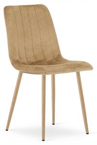 Béžová sametová židle LAVA CAMEL BEIGE