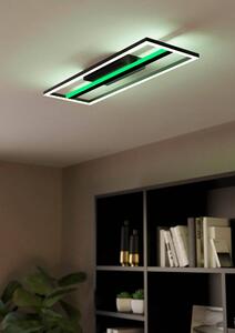 EGLO Inteligentní designové stropní LED svítidlo CALAGRANO, 21W, teplá bílá-studená bílá, RGB, černé 900567